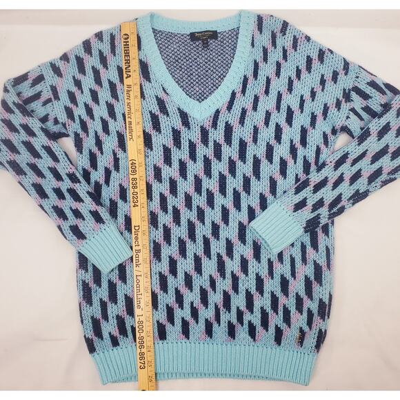 Vintage Juicy Couture XS Y2k Black Label Belarus Geo Pullover Size Wool Blend - Picture 5 of 9